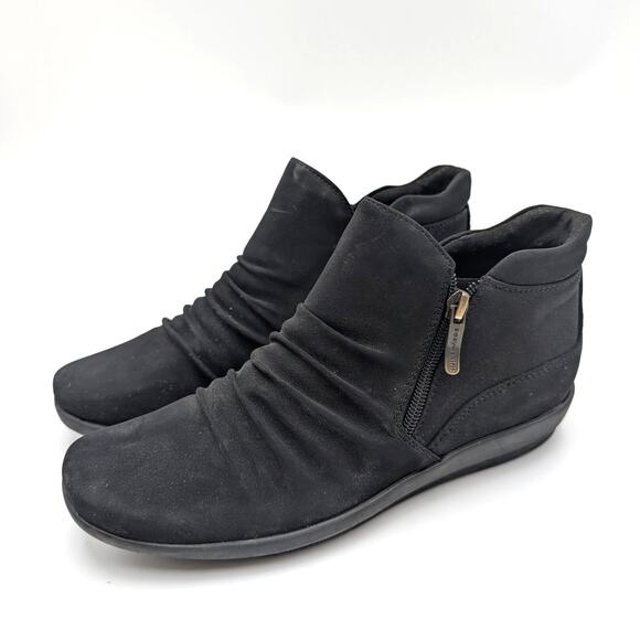 Easy Spirit Aleta Casual Flat Bootie Side Zip Women's Black Size US8M EU38.5 - Picture 1 of 11